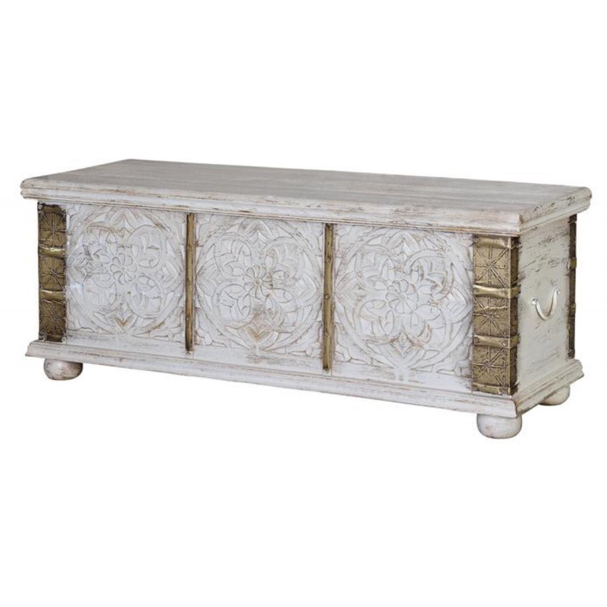 Coffre bronze blanc, DECORATION D’AUTREFOIS
