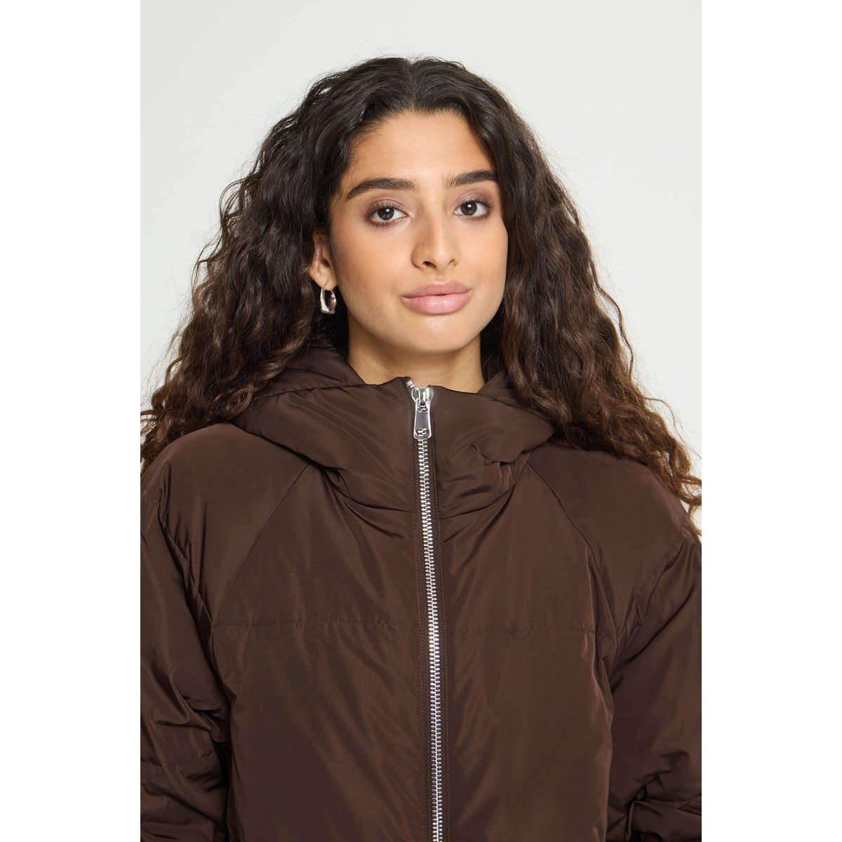 Manteau rembourré marron coffee bean, ICHI