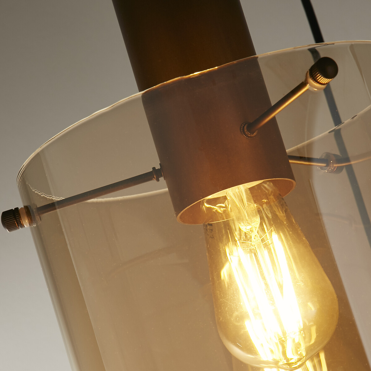 Soka 3-Light Multi-Drop Pendant Light in Amber mocha, SO'HOME
