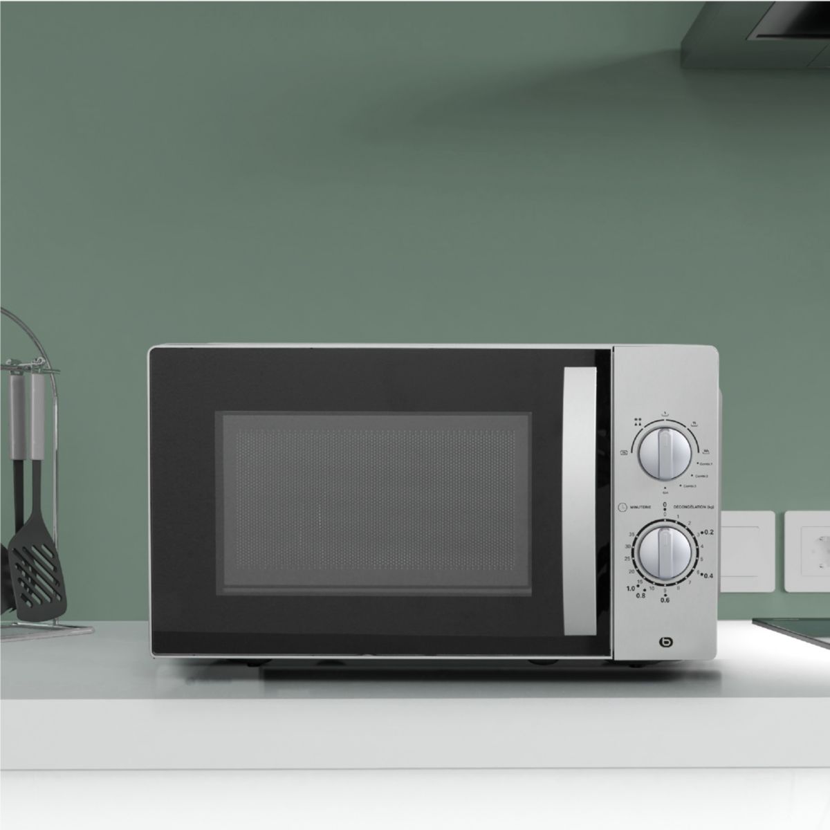 Micro ondes grill EG204s Titane silver, ESSENTIEL B