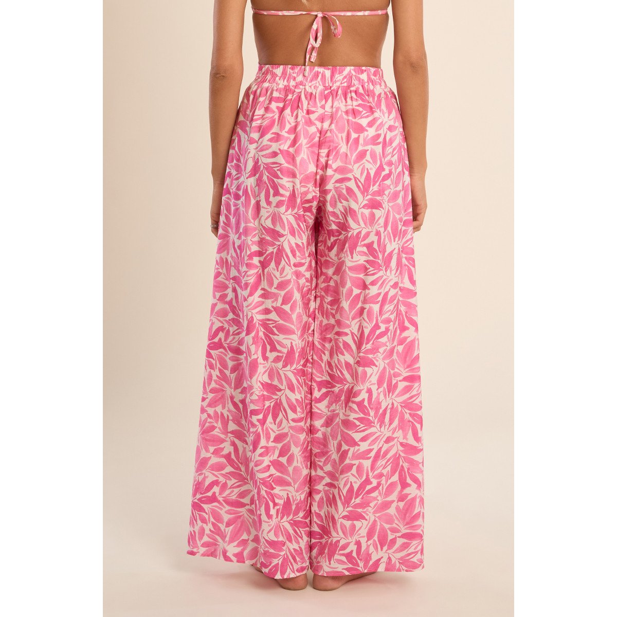 Pantalon fluide, imprimé pink magenta, MOLLY BRACKEN