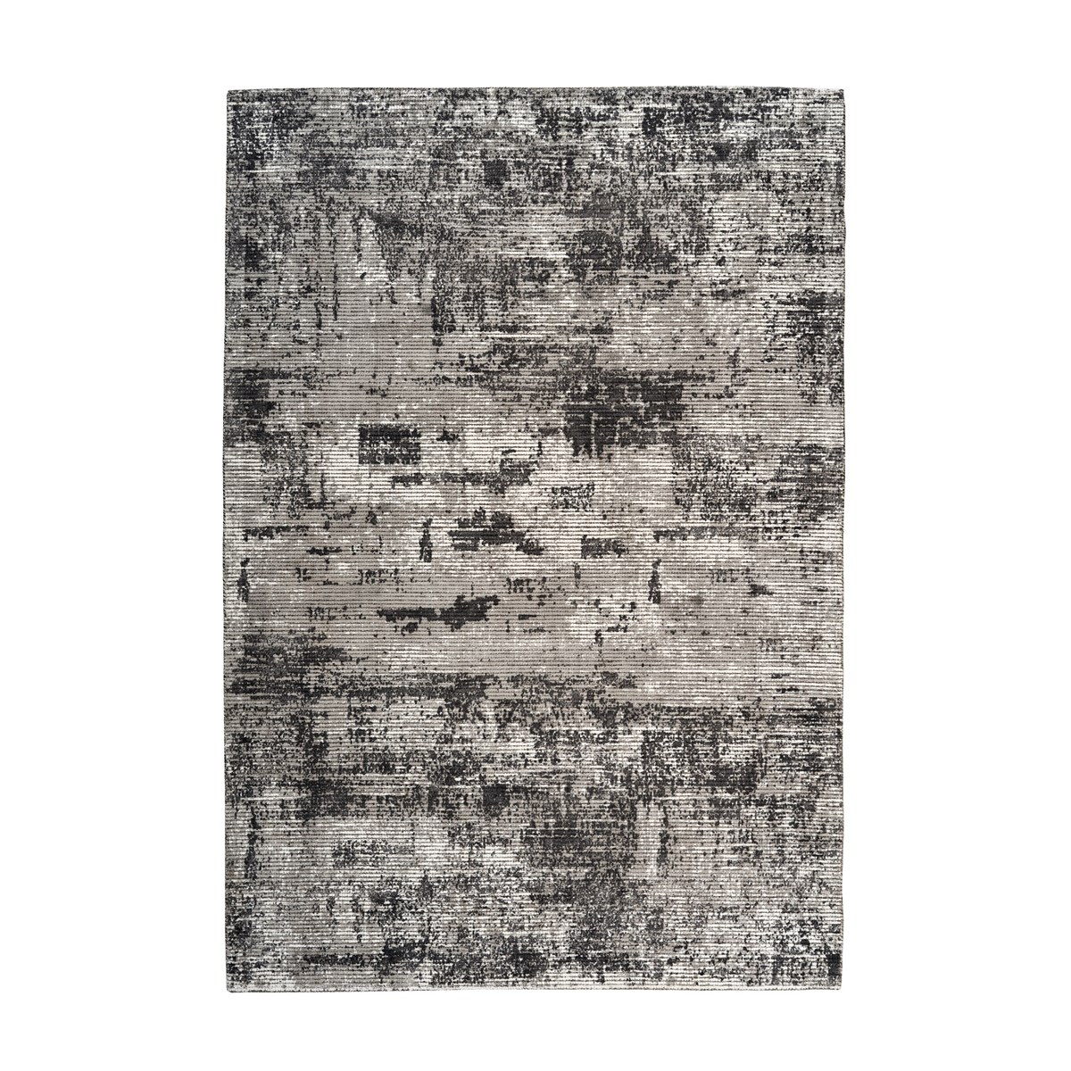 Tapis salon et chambre moderne fait main ANTHRA gris, NOVATREND