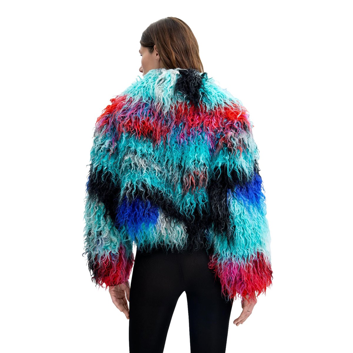 Manteau à poils longs Lacroix multicolore, DESIGUAL