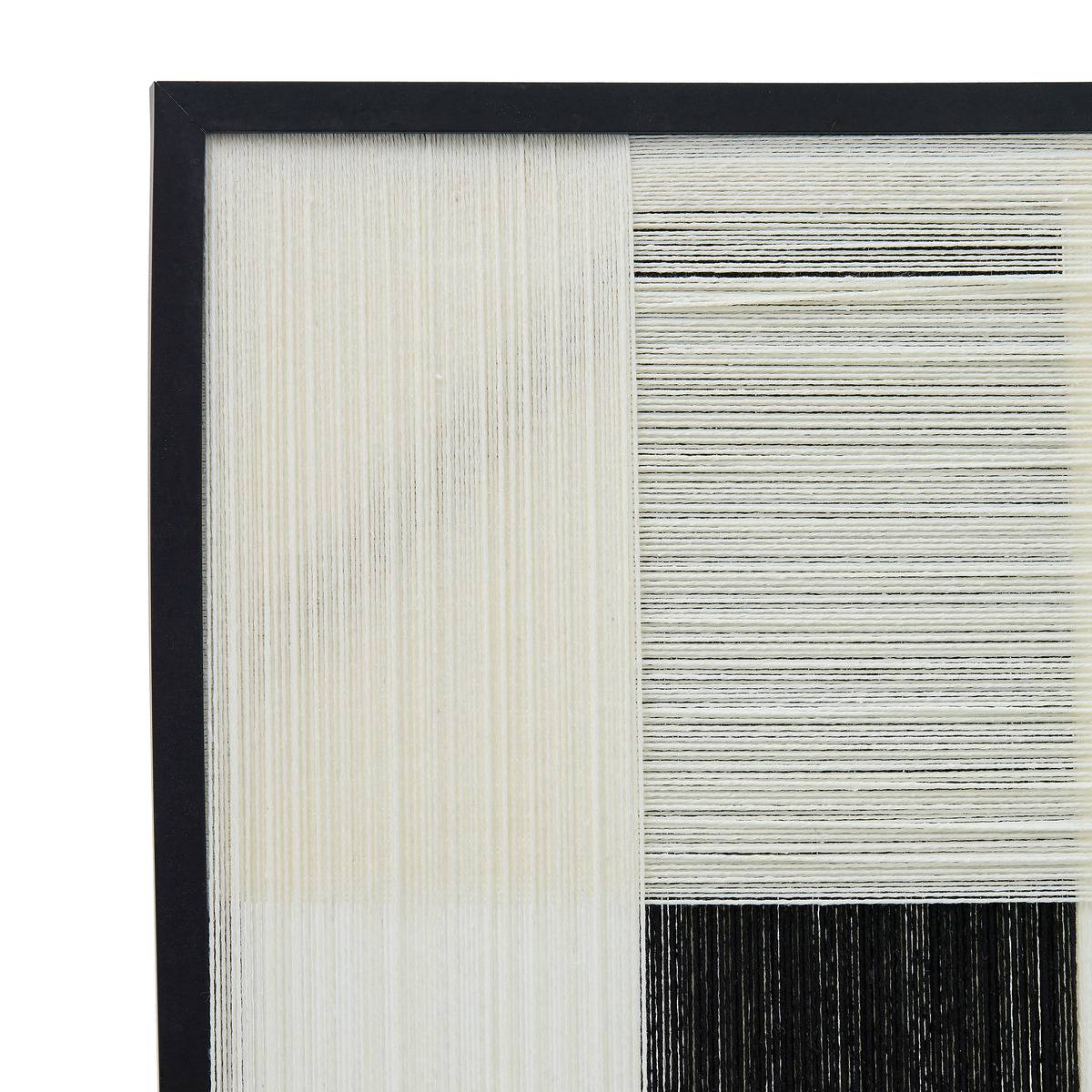 Décoration murale tissée graphique TISSIA noir et blanc, ATMOSPHERA
