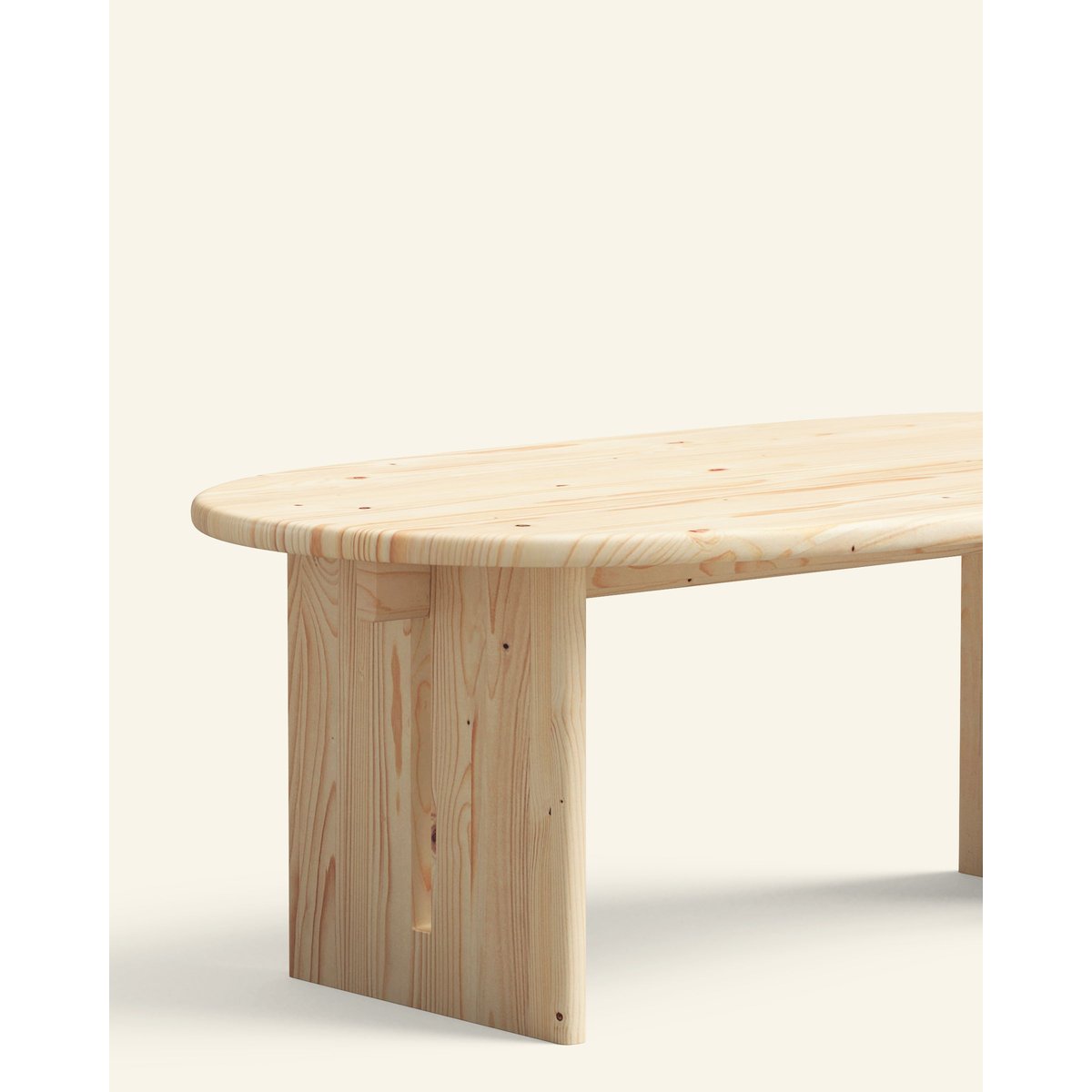 Table basse en sapin naturel 102 cm - GAIA naturel, HANNUN