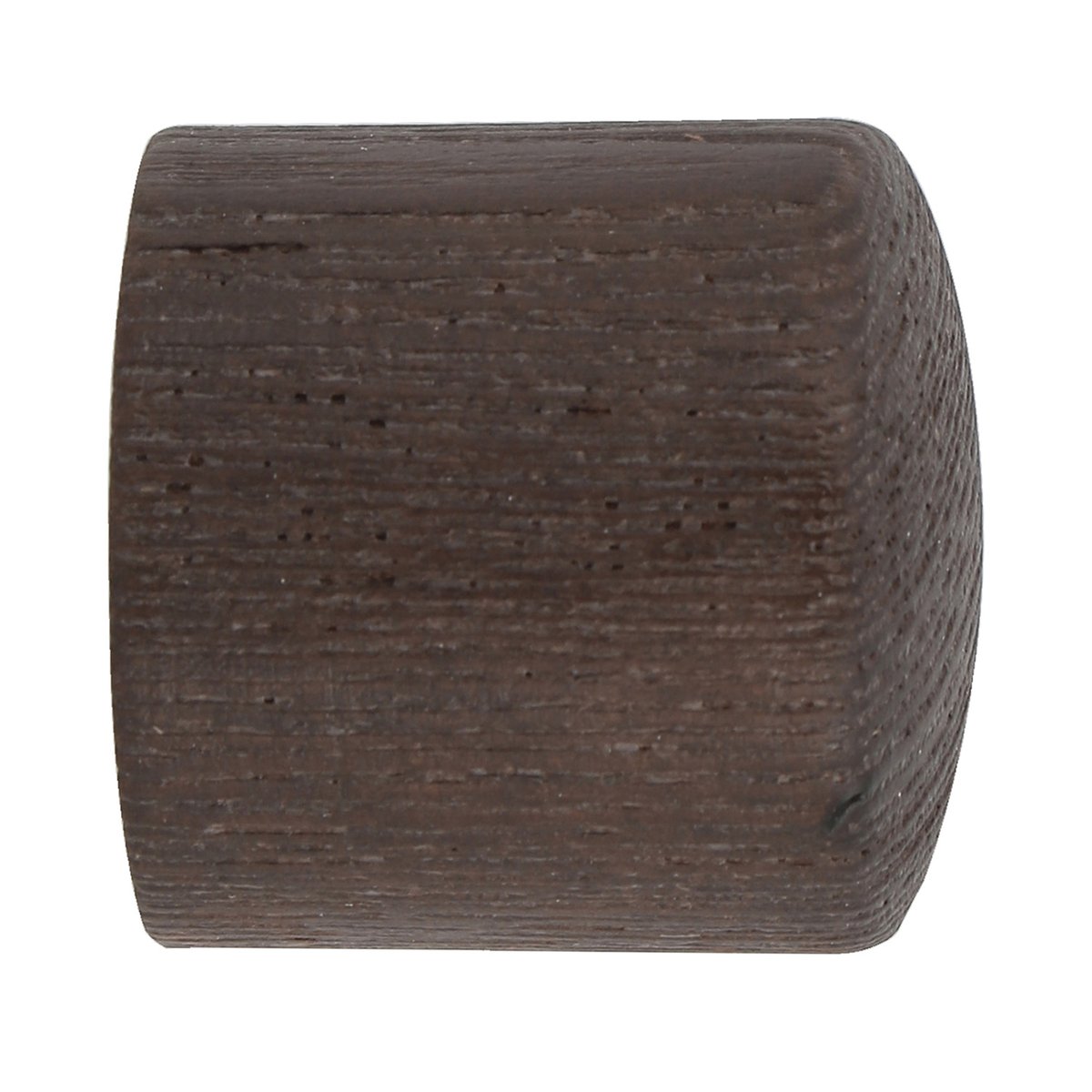Lot de 2 embouts de tringle bouchon en frêne à visser D28 marron foncé, MOBOIS