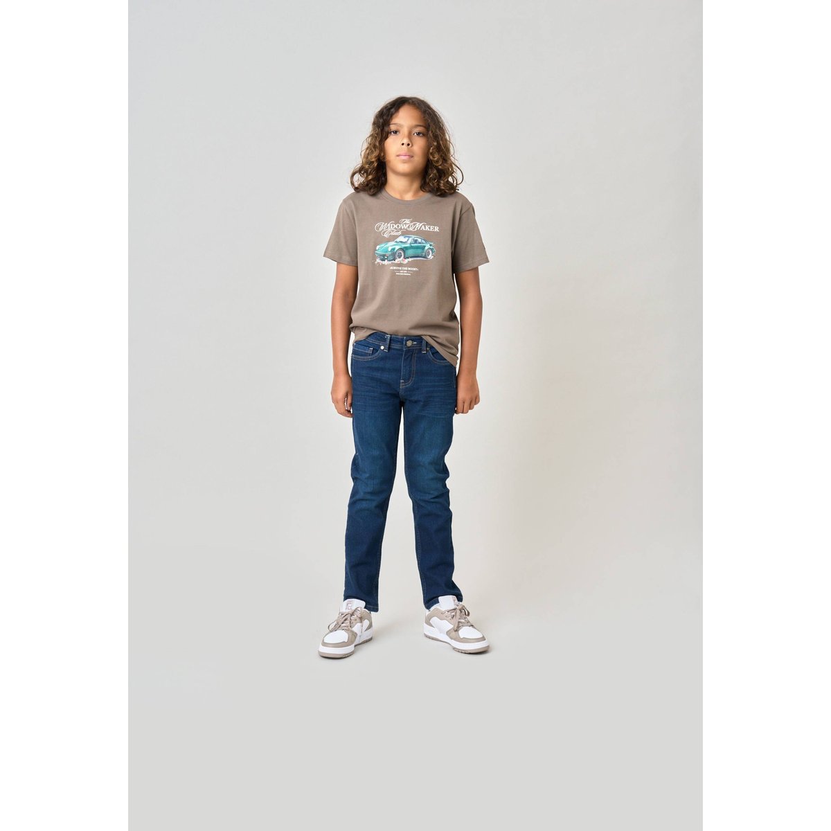 Jean straight garçon bleu délavé SKYE med blue used, DEELUXE