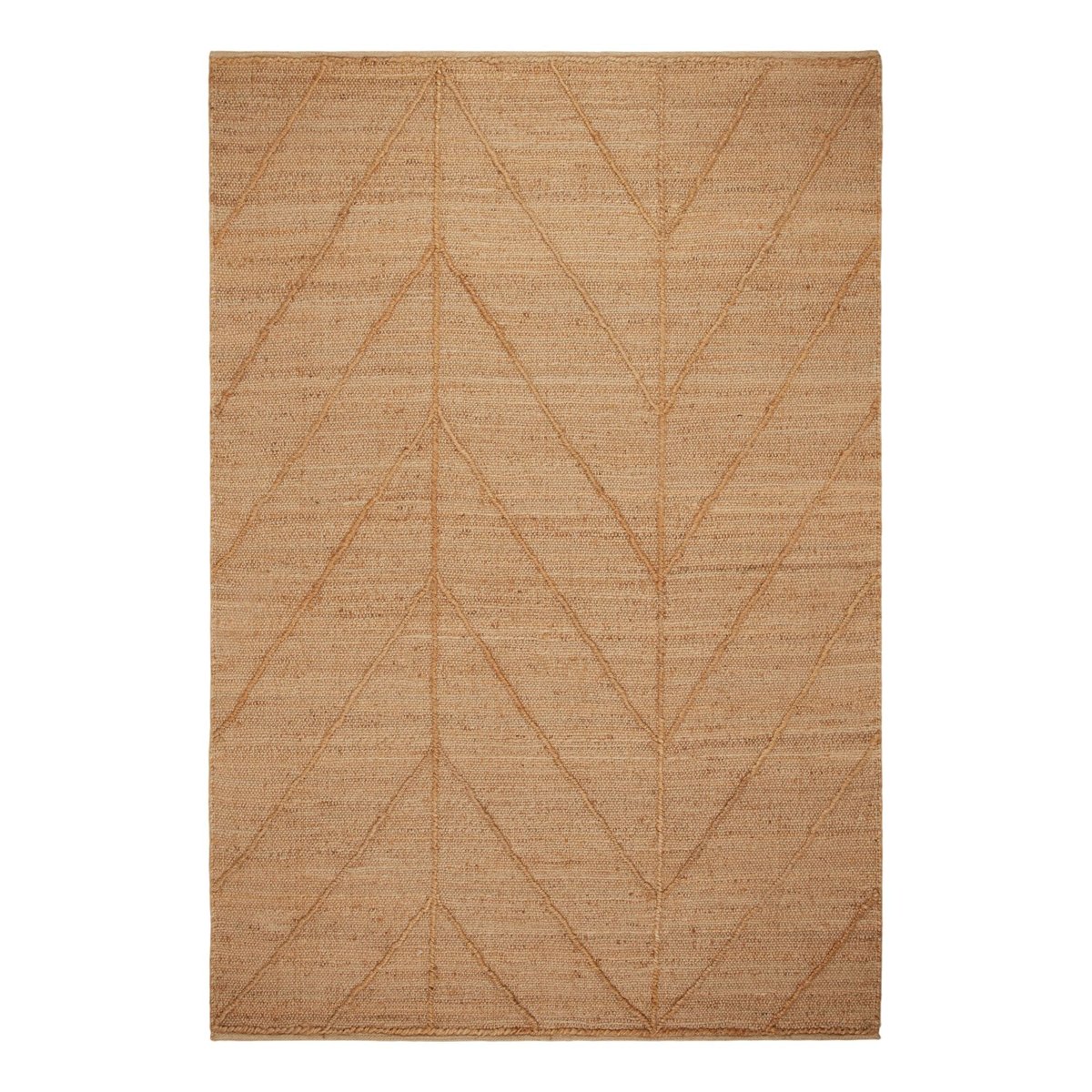 tapis de sol en 100% jute à motif chevron XXL DEEVA jute, MADURA