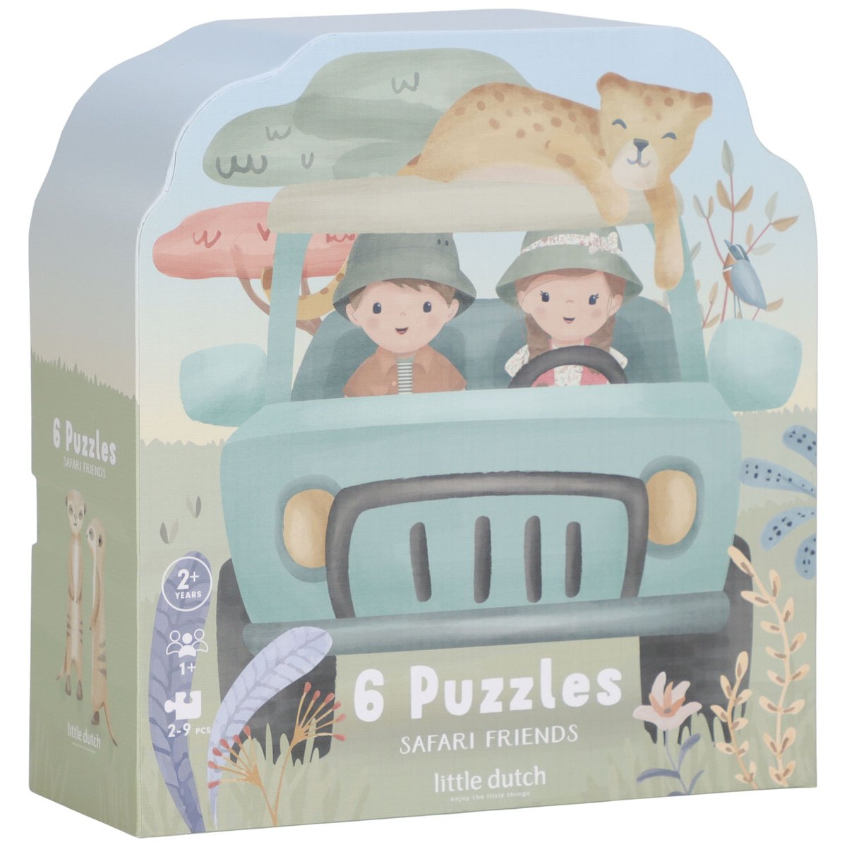 Set de 6 puzzles vert, multicolore, LITTLE DUTCH