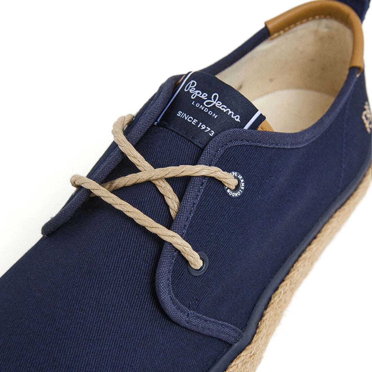 Baskets Bluchers Avec Détails En Jute marine, PEPE JEANS