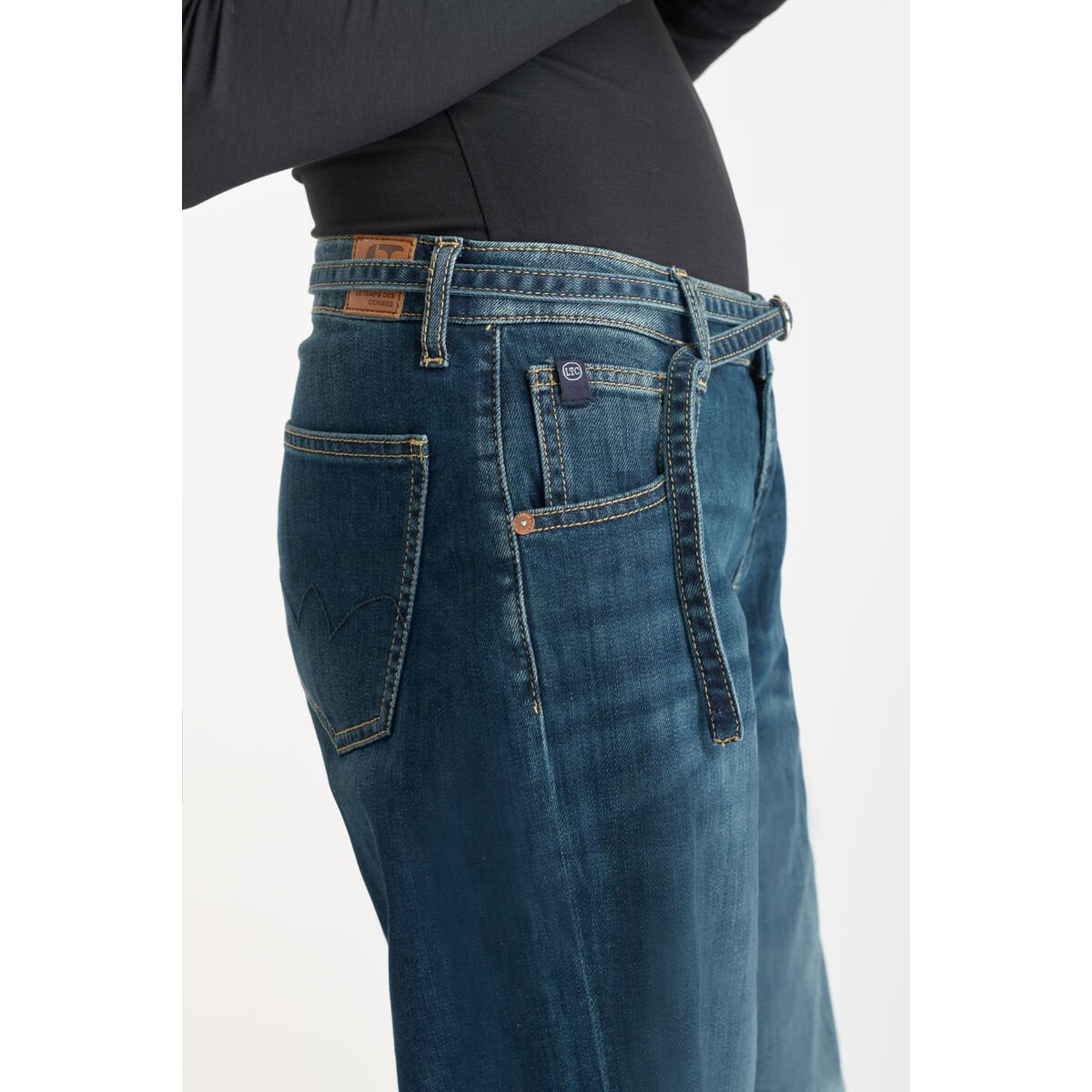 Jeans loose, large wide leg , longueur 34 blue, LE TEMPS DES CERISES