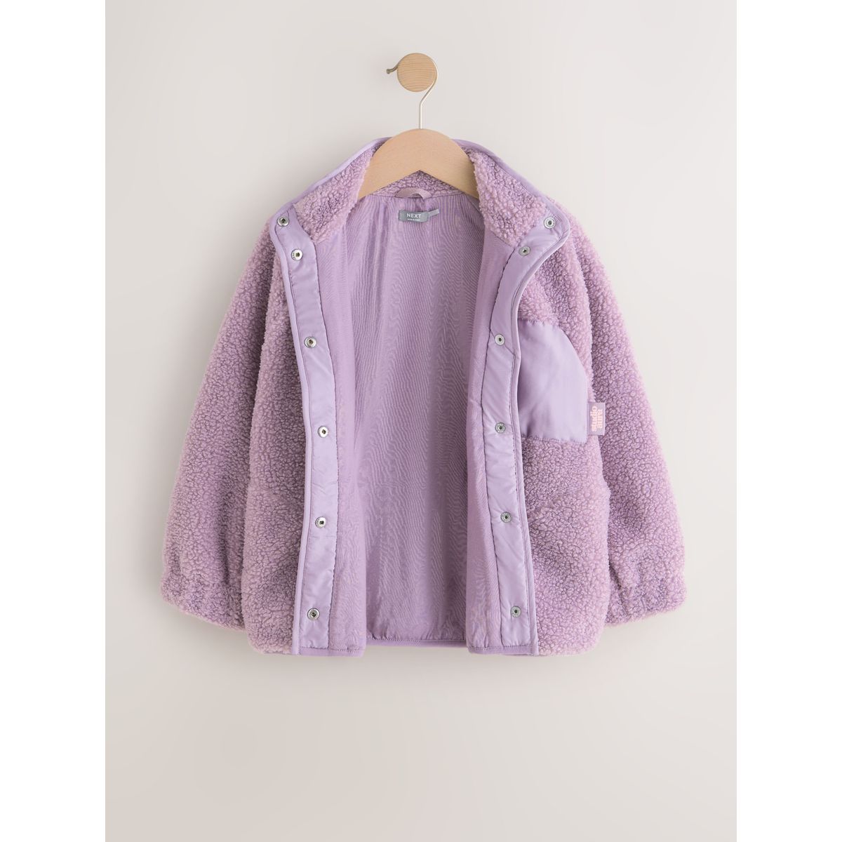 Veste en polaire boutonnée violet lilas, NEXT