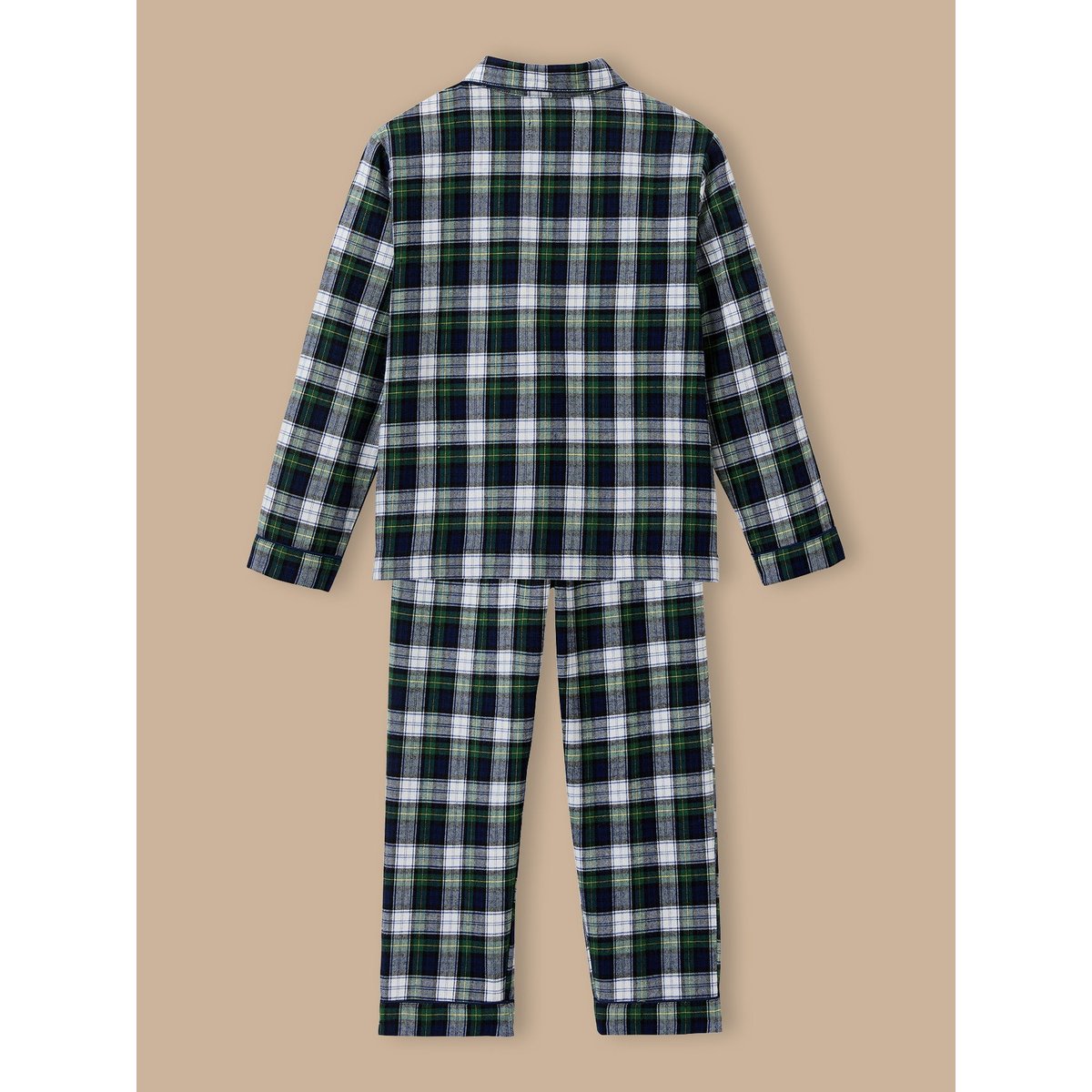 Pyjama grand-père carreaux carreaux ecossais vert, CYRILLUS