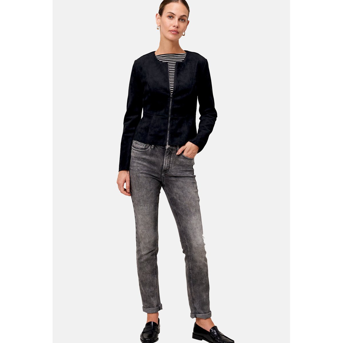 Blazer wildlederoptik black beauty, ZERO