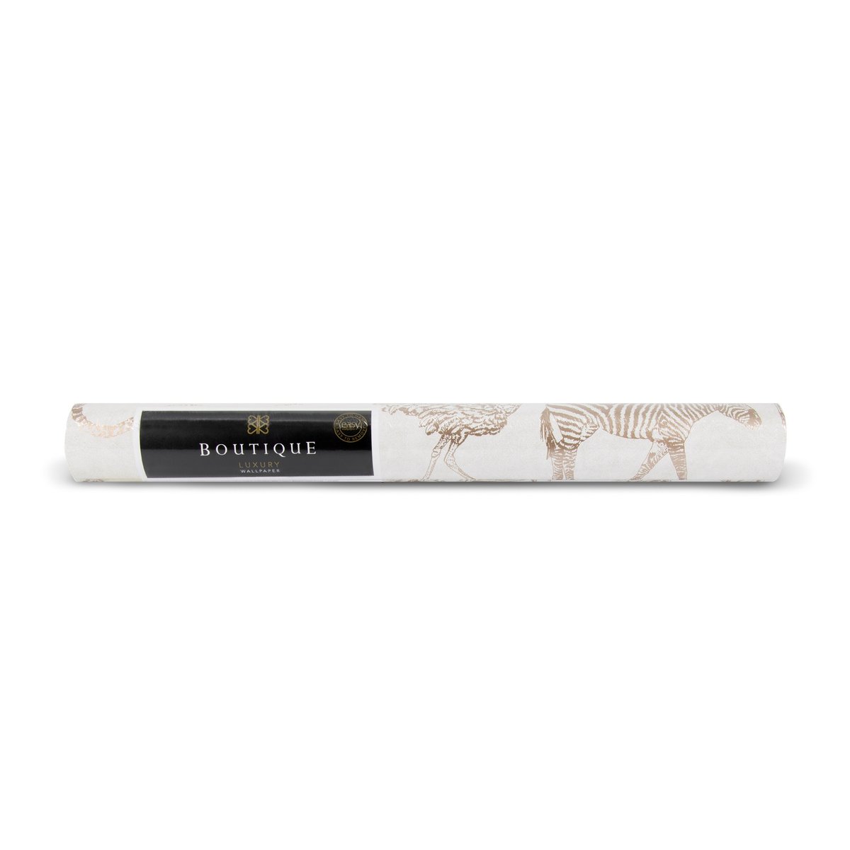 Papier peint clair Animaux de la brousse crème, BOUTIQUE