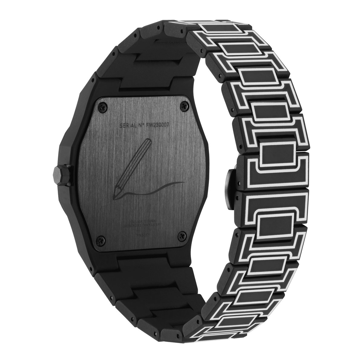 Montre Analogique  POLYCARBON noir noir noir, D1 MILANO