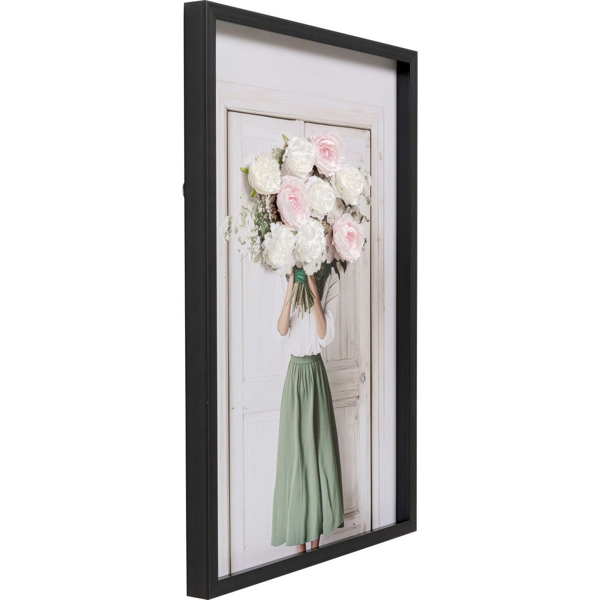 Tableau femme bouquet 3D printemps blanc, KARE DESIGN