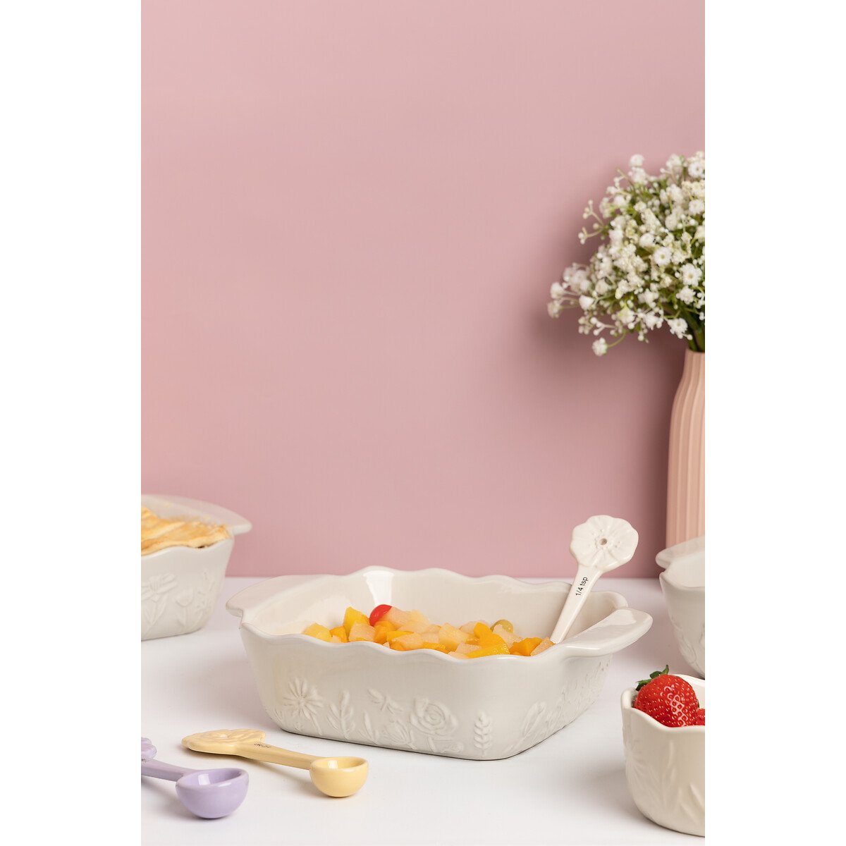 In The Meadow 24cm Square Baking Dish cream, MASON CASH