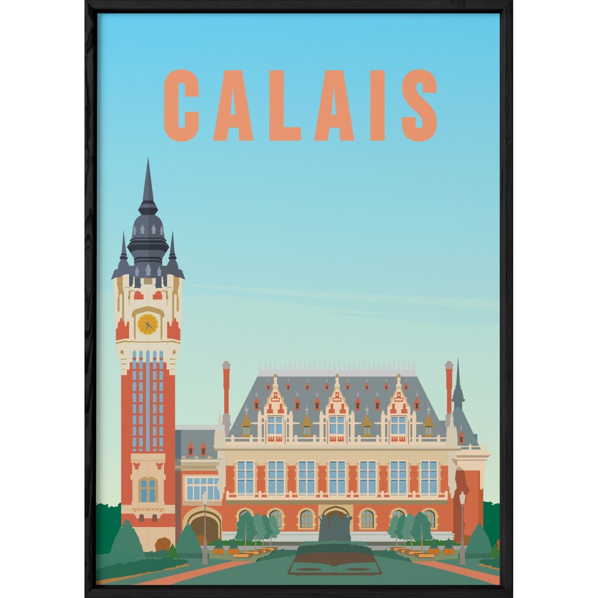 Affiche ville Calais blanc, L'AFFICHERIE