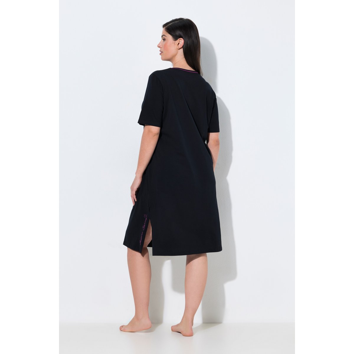 Lot de 2 chemises de nuit / grands T-shirts noir, ULLA POPKEN