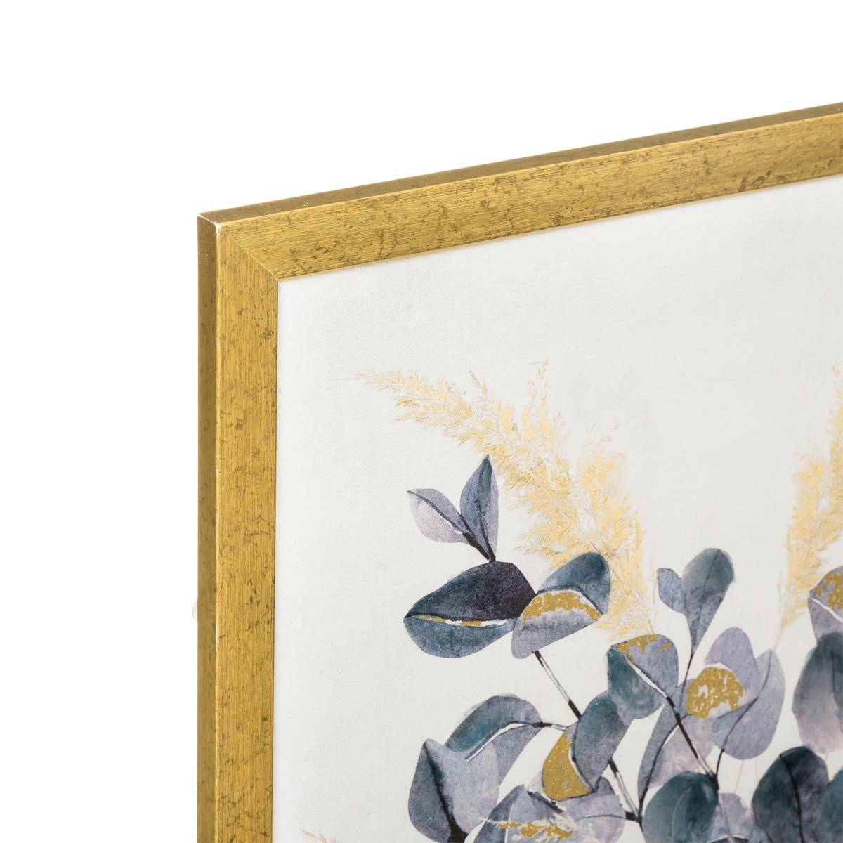 Toile imprimée FLEUR encadrée FLEURS doré, ATMOSPHERA