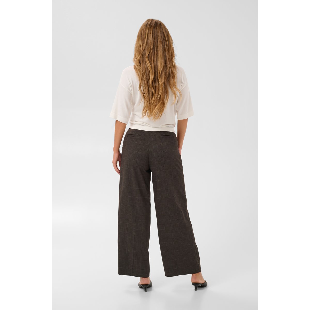 Pantalon de costume gris dark grey check, KAFFE