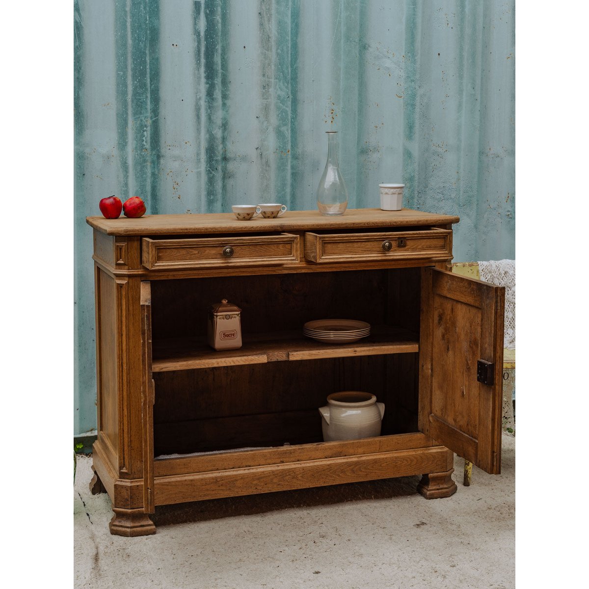 Buffet en bois Gilbert N°1528 - Bon état bois clair, DEBONGOUT