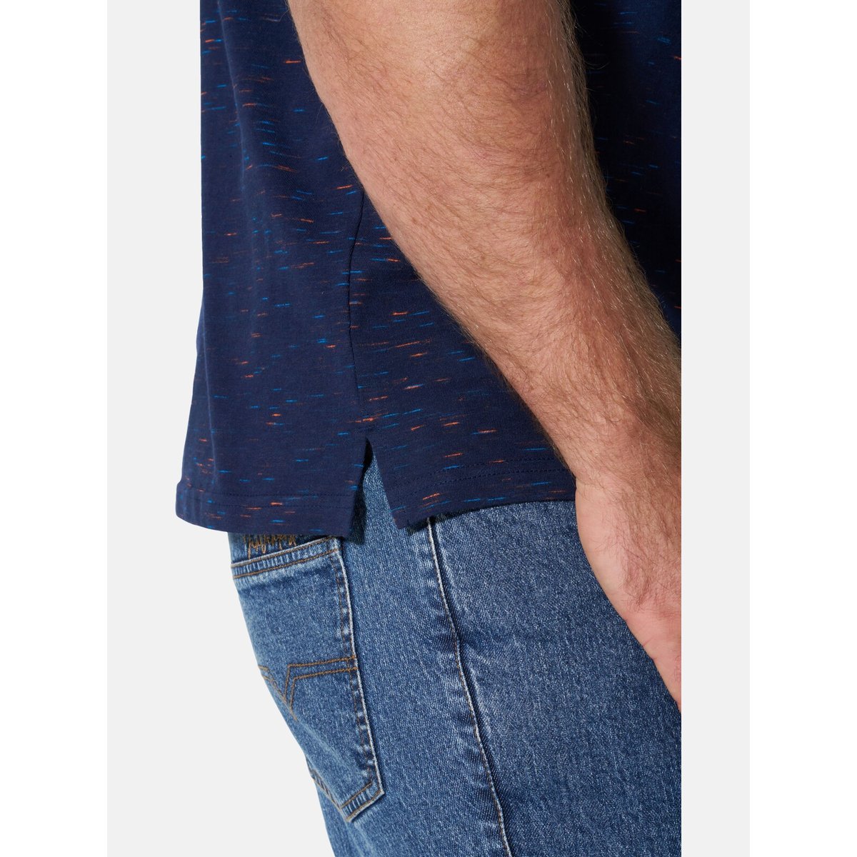 T-shirt GAANE bleu foncé, JAN VANDERSTORM