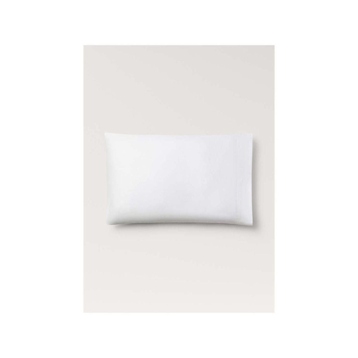 Deux taies d’oreiller coton satin 600 fils 50x75 cm blanc, MANGO HOME