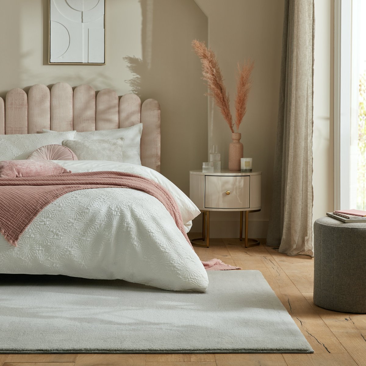 Tapis salon et chambre doux FRUITY gris, NOVATREND
