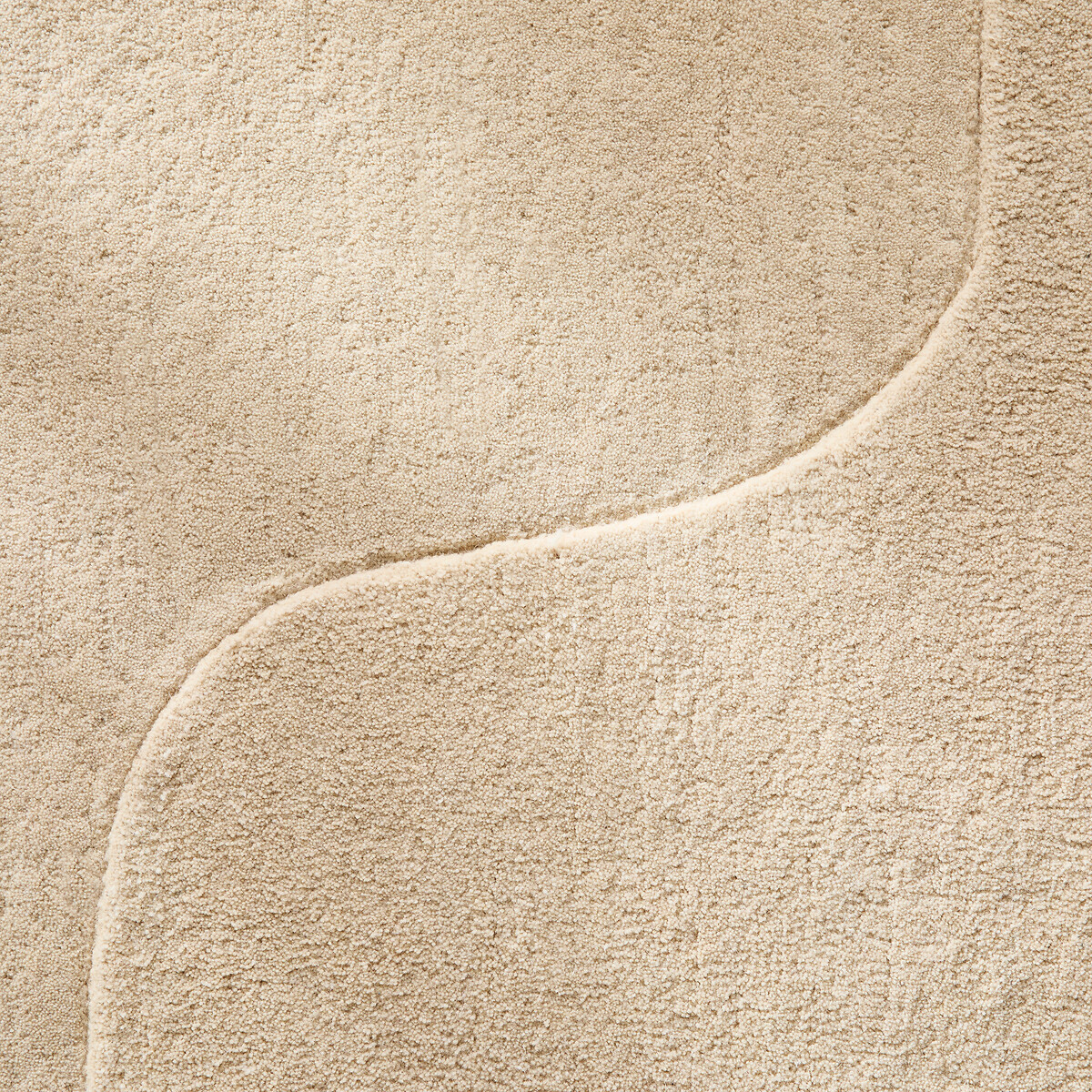 Tapis contemporain laine, tufté main, Sahil sable, AM.PM