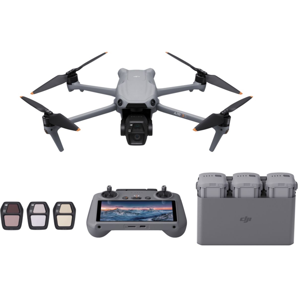 Drone Air 3S Fly More Combo (RC 2) gris, DJI