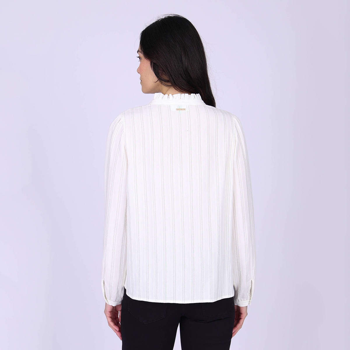 Chemise à volants Gabbie ecru, MISE AU GREEN