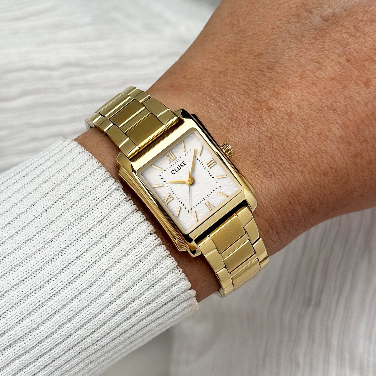 Montre Analogique  ANGLÉE doré blanc doré, CLUSE