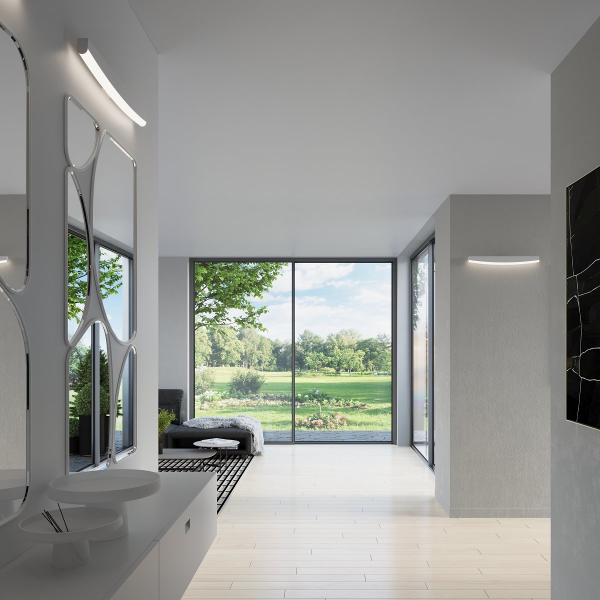 Applique murale Acier Blanc LED 1 Jorun blanc, EDEN