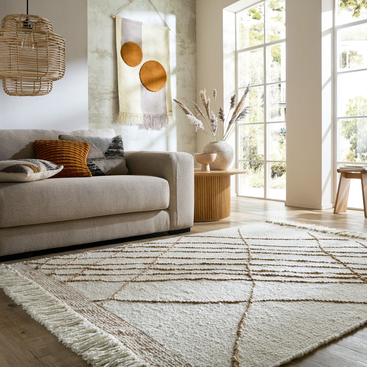 Tapis en laine LINEAR beige, FLAIR RUGS