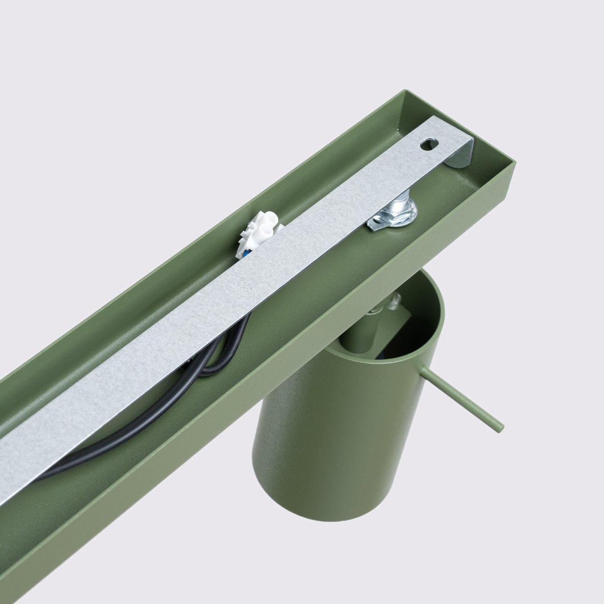 Plafonnier Acier Vert Olive GU10 6 Ring vert, EDEN