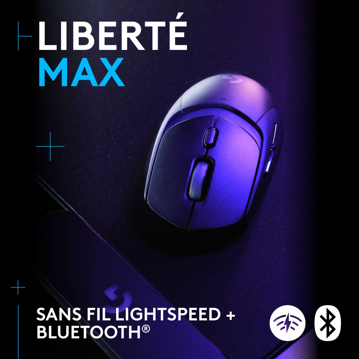 Souris Gamer Sans Fil G309 Lightspeed Noir couleur unique, LOGITECH