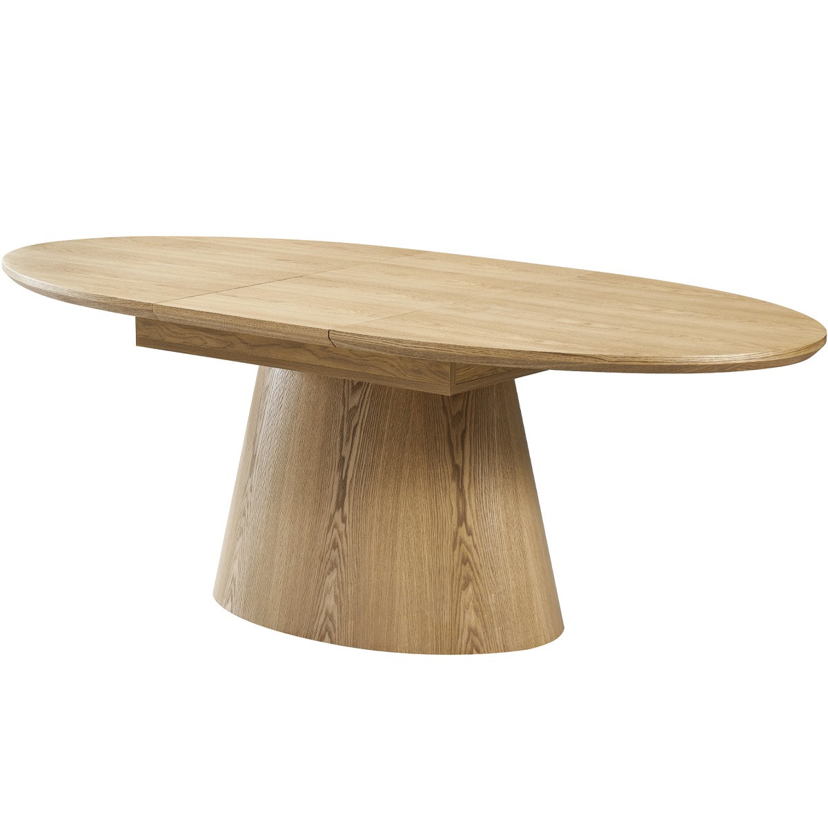 Table à manger extensible ovale 6/8 personnes - ORA chêne clair, HOMIFAB