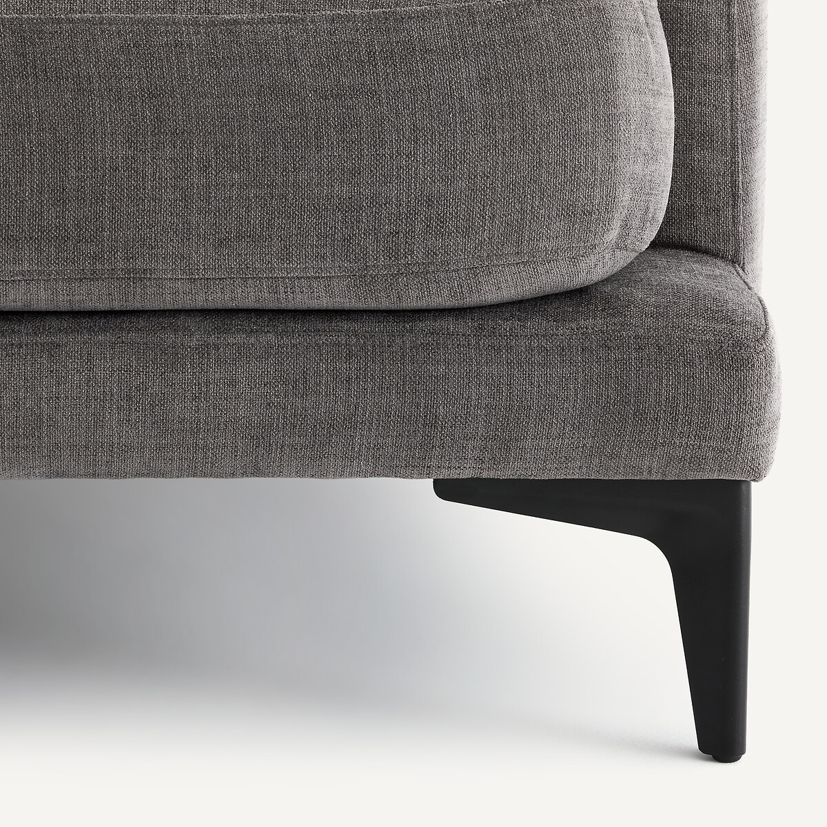 Demi-canapé 3 places en polyester coton, MODERNISTE gris stone, EMMANUEL GALLINA X AM.PM