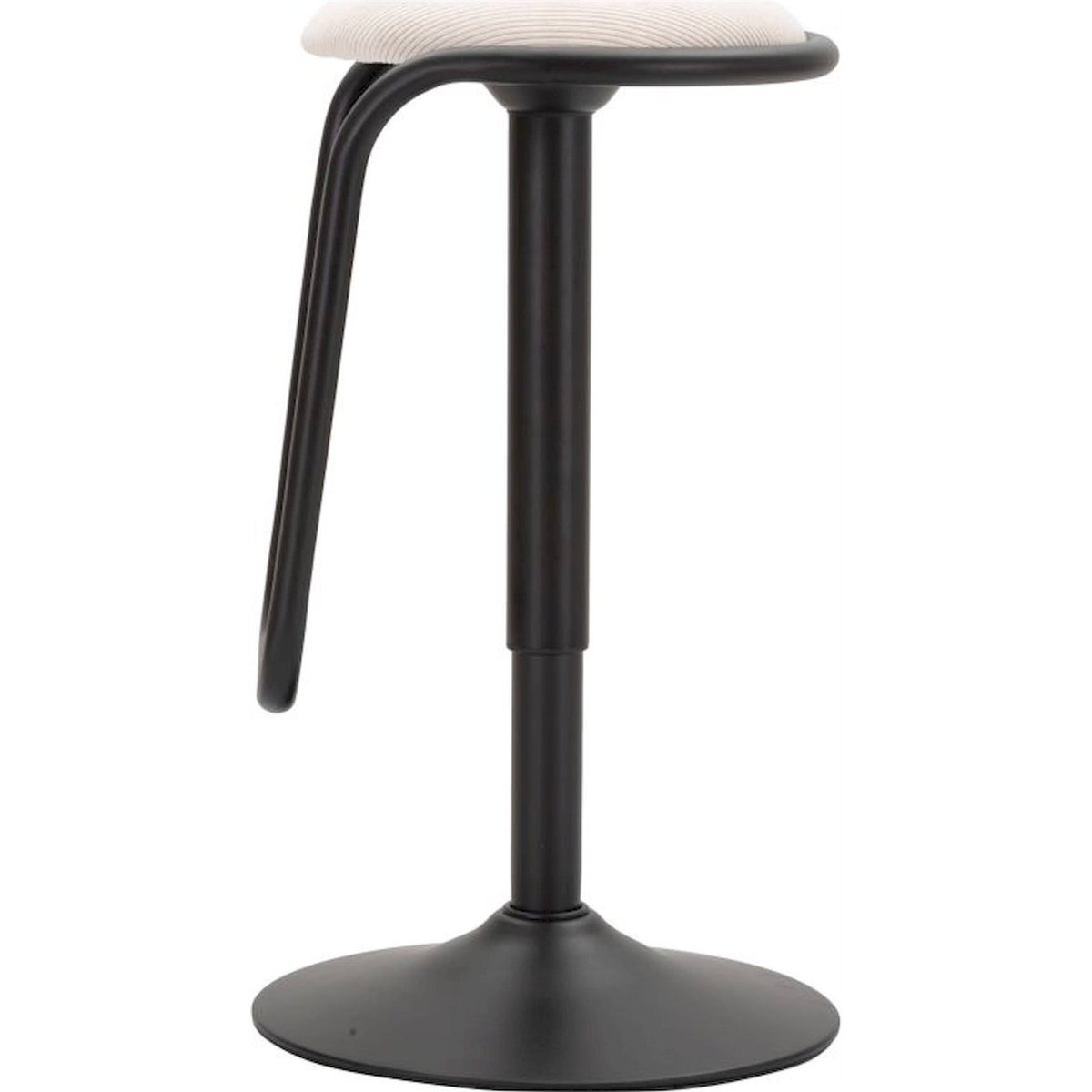 Tabouret de bar pivotant réglable en fer MODERN noir et blanc, RECOLLECTION