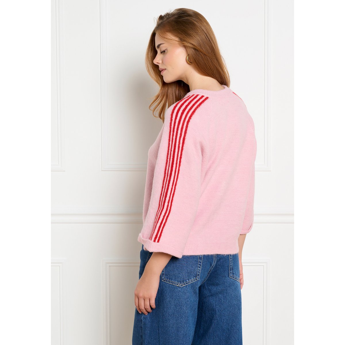 Cardigan à attaches fantaisie rose bubblegum, LOLALIZA
