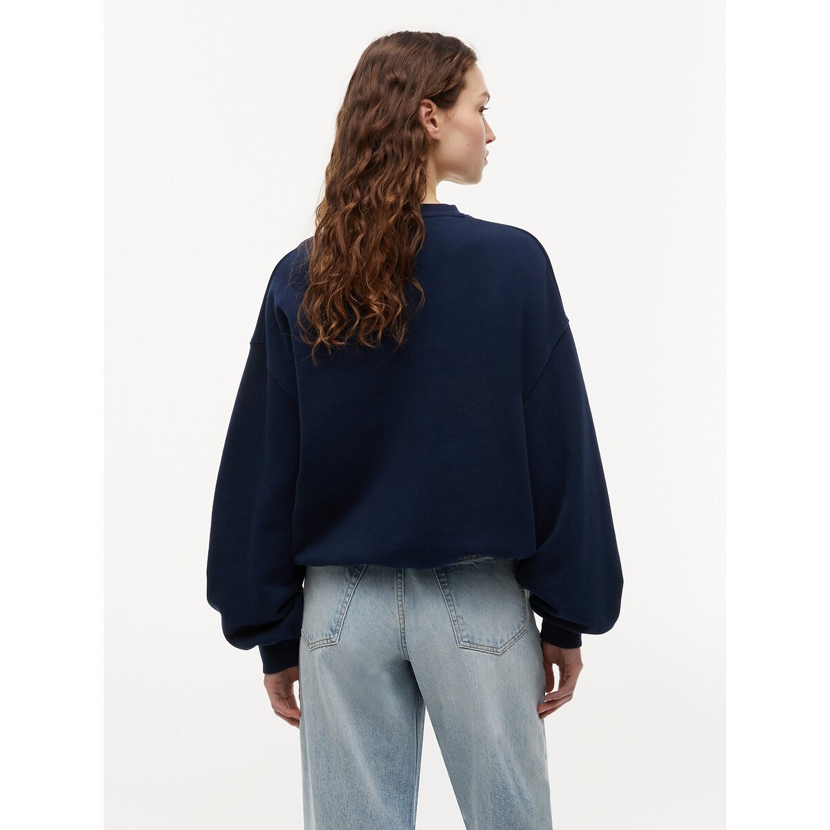 Sweat col rond avec logo marine, TOMMY HILFIGER