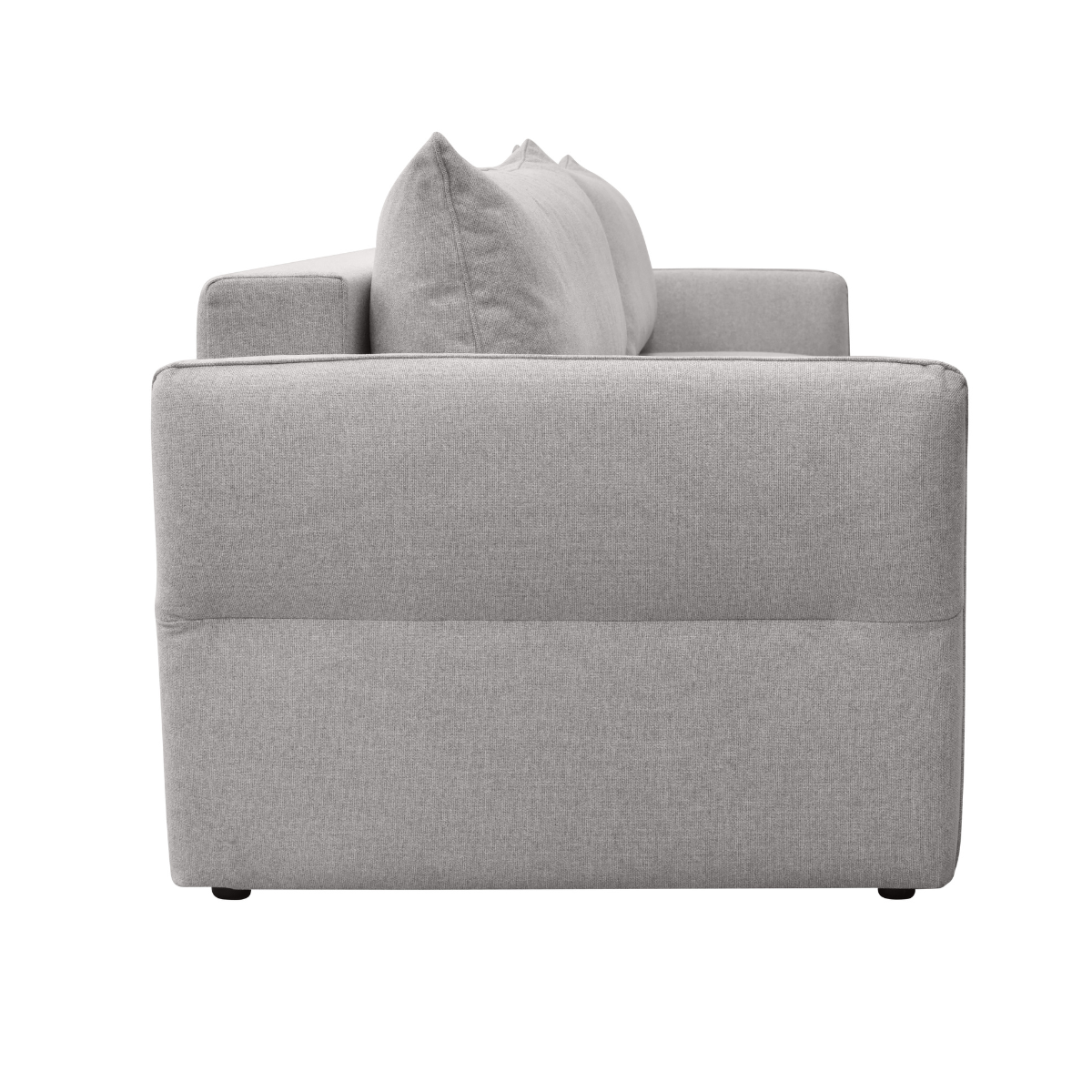 Canapé lit 3 places avec coffre et matelas L238 cm - LAGOS gris, CALICOSY
