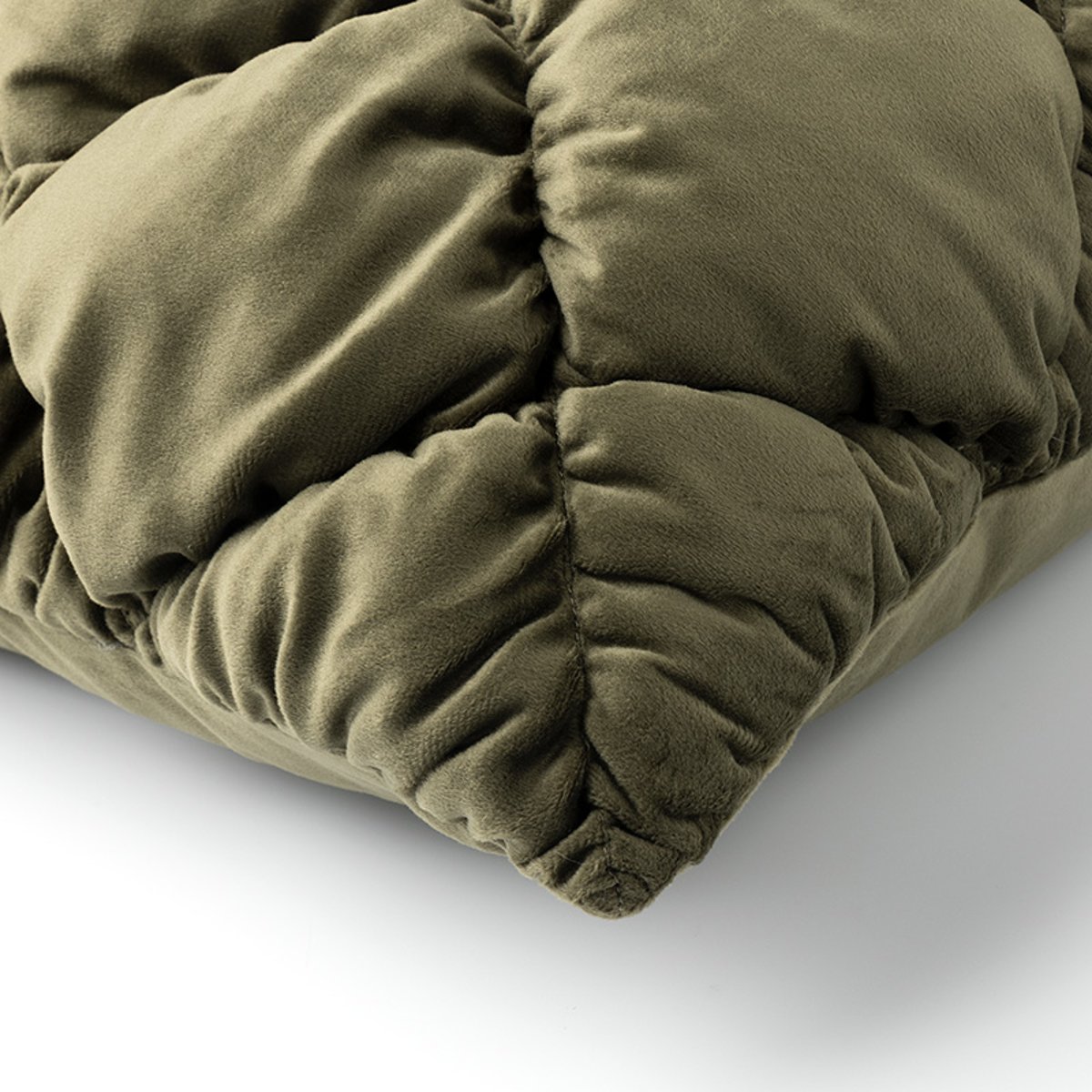 Coussin Soof vert olive, DUTCH DECOR