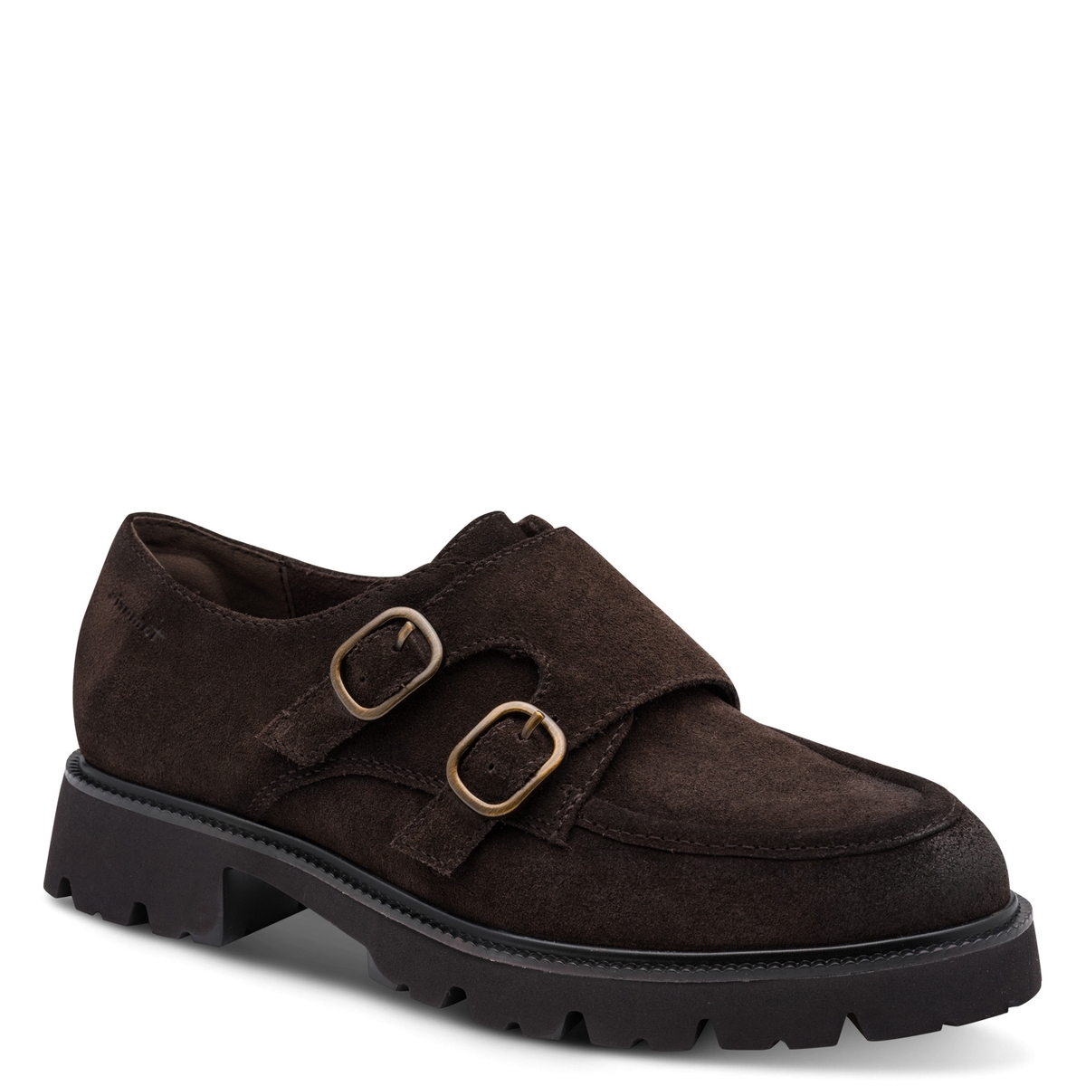 Slipper coupe ample marron antilope combiné, TAMARIS