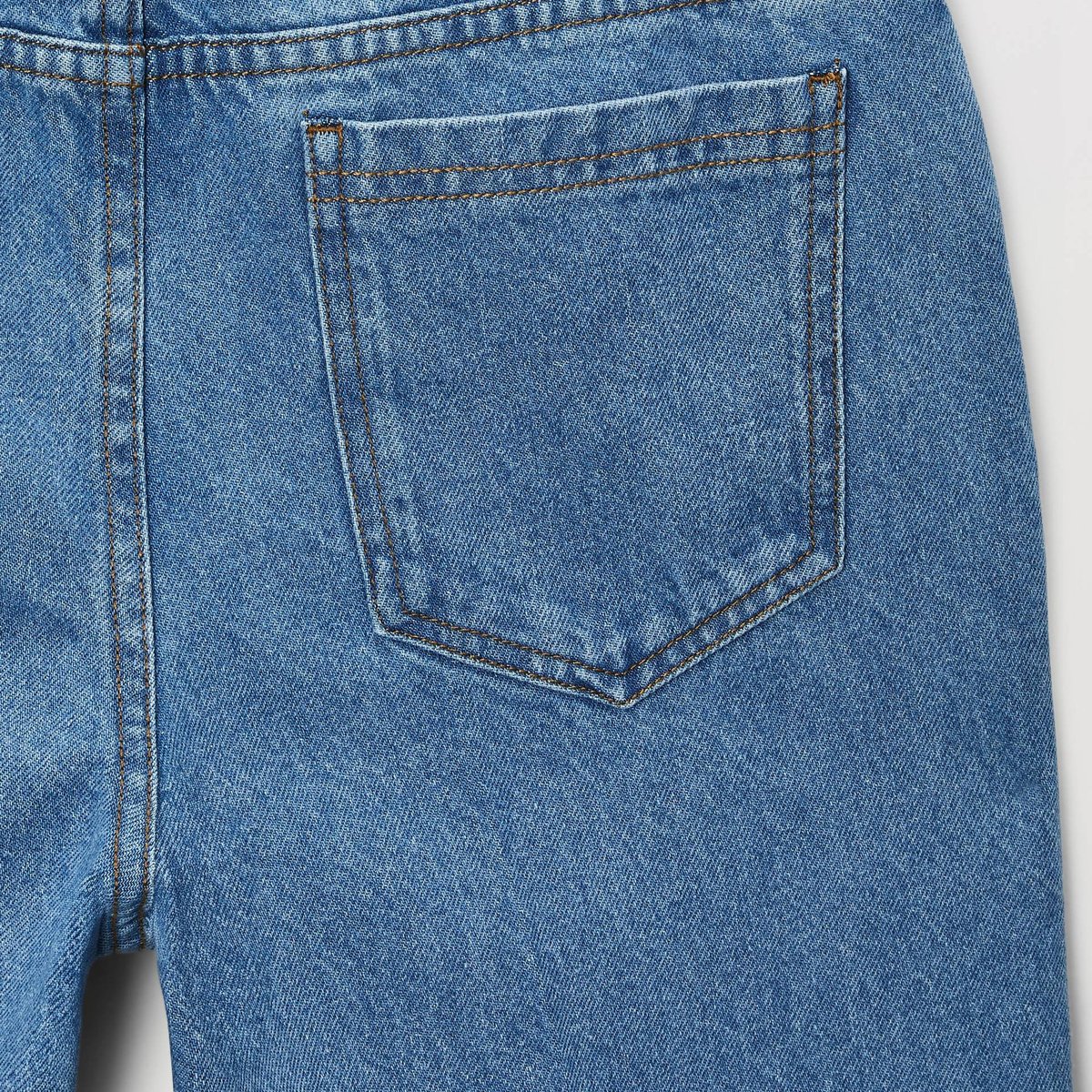 Jean taille haute large light blue stone, MONOPRIX