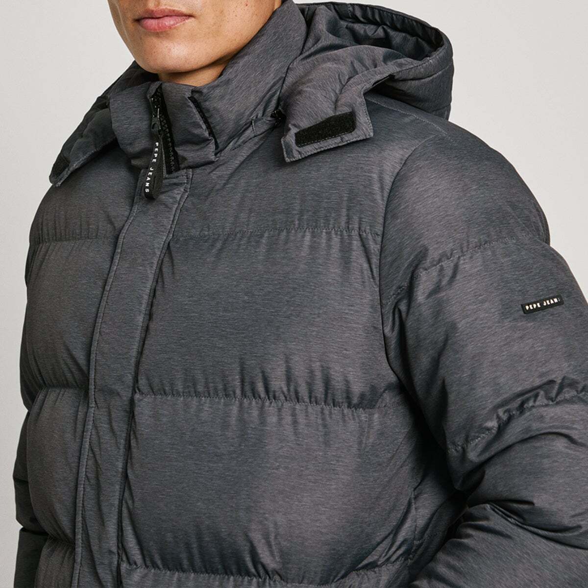 Veste Matelassée À Capuche gris foncé chine, PEPE JEANS