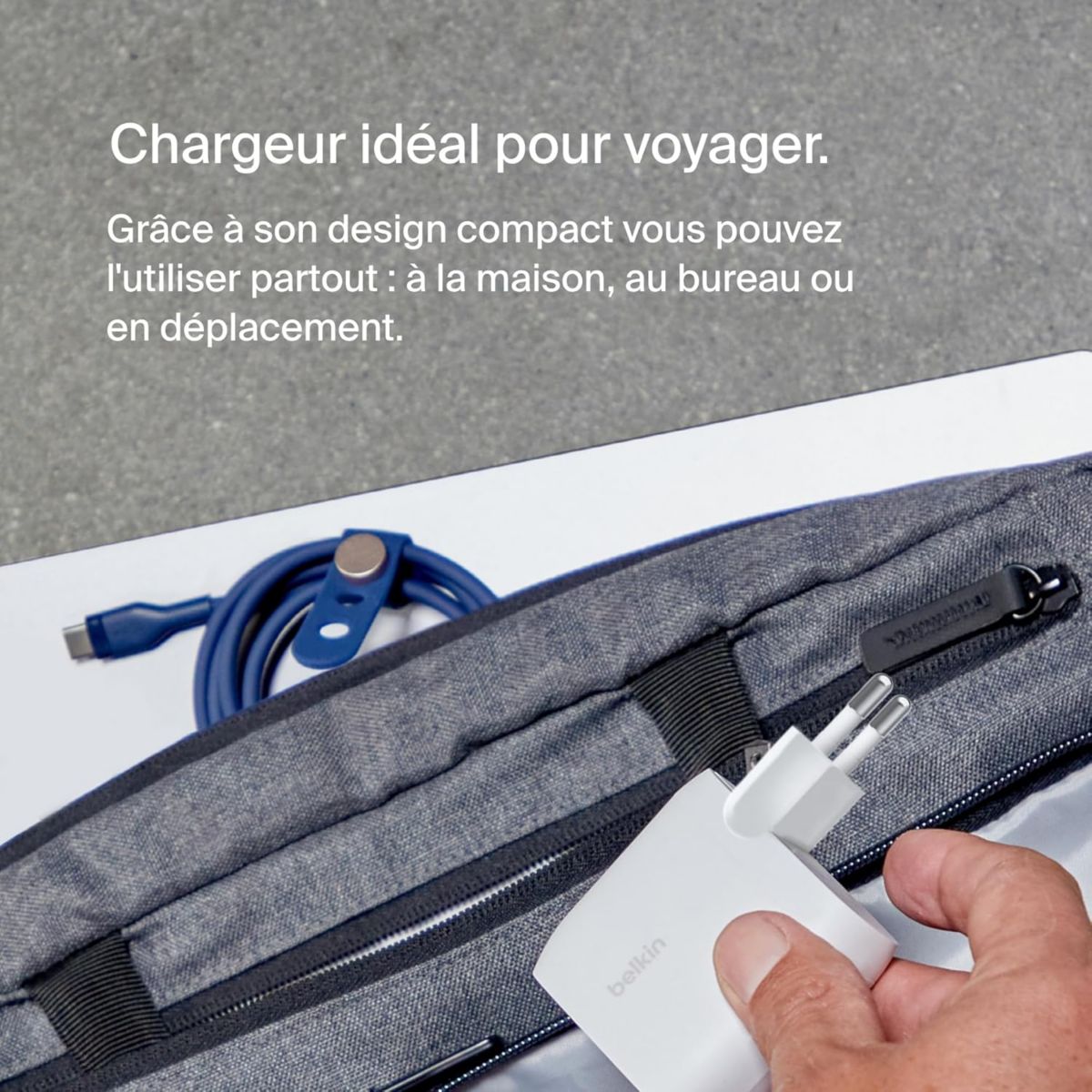 Chargeur 2x USB-C 30W Blanc couleur unique, BELKIN
