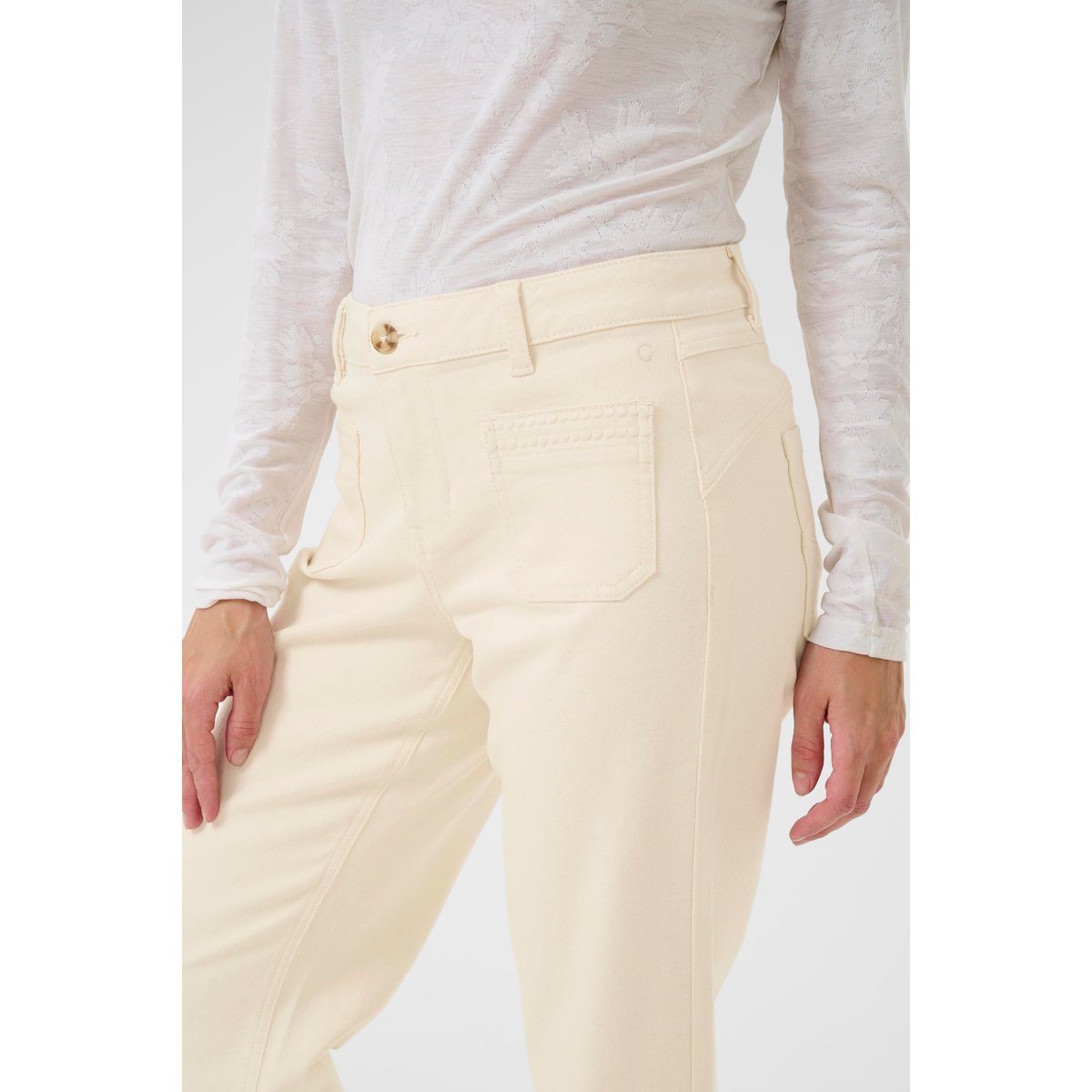 Jeans beige natural sand, CREAM